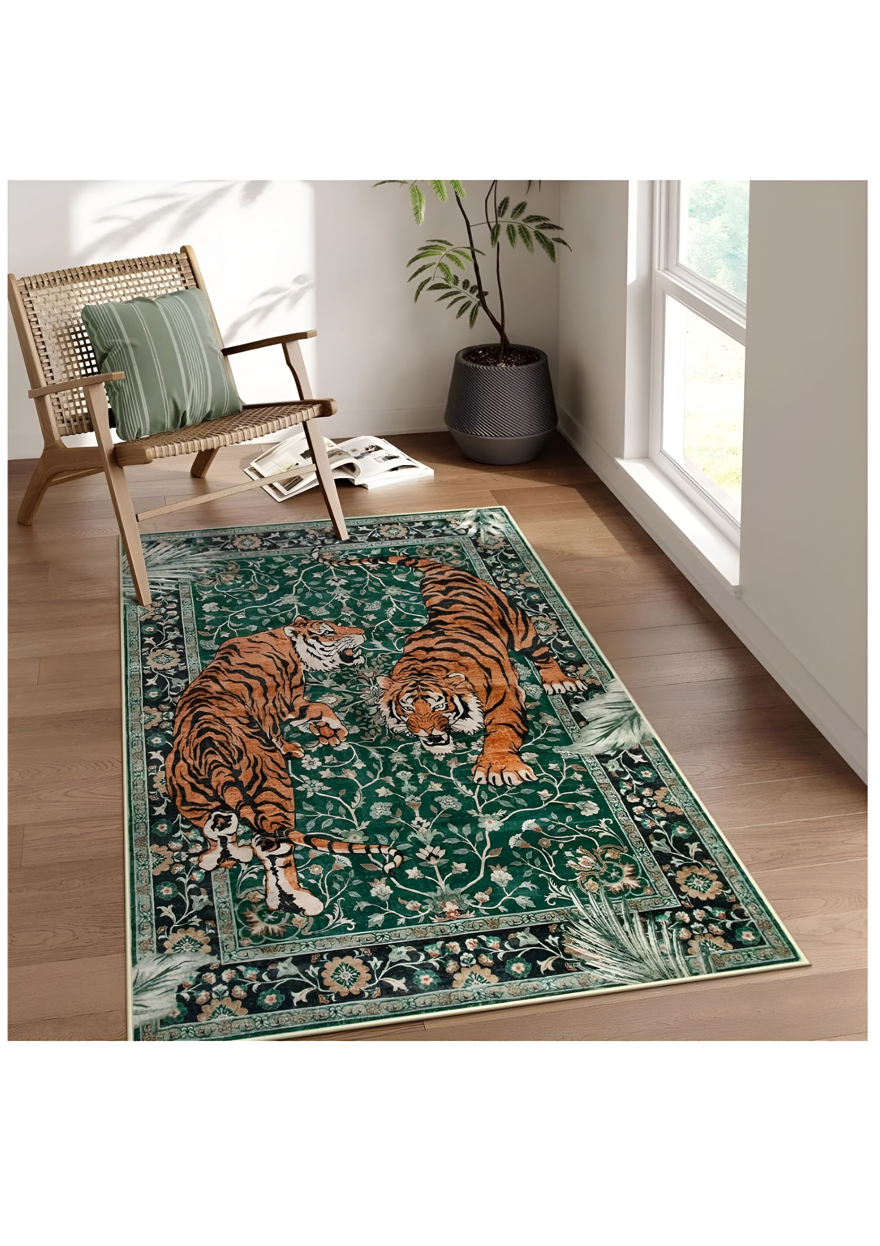 Tiger Tapestry Carpet Rug Anti-Slip