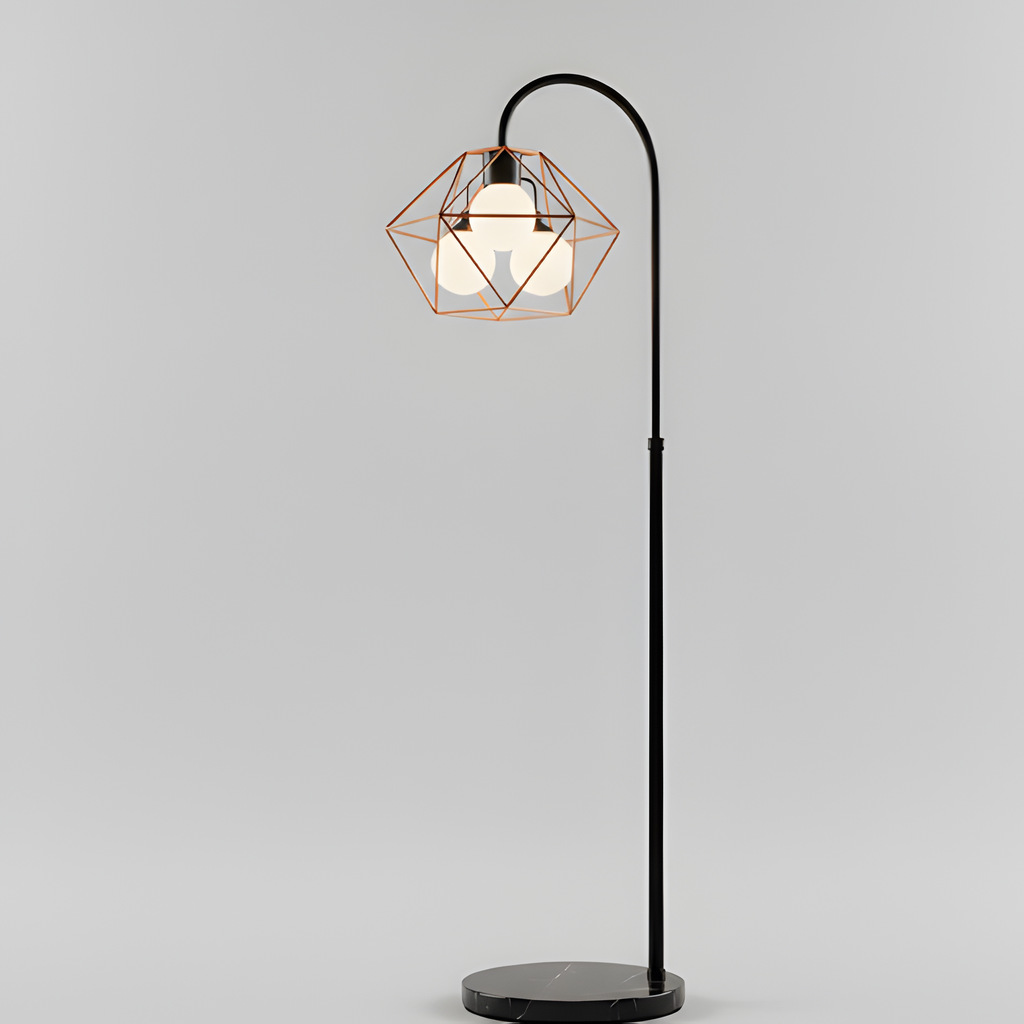Geometric Floor Lamp - Marble Base