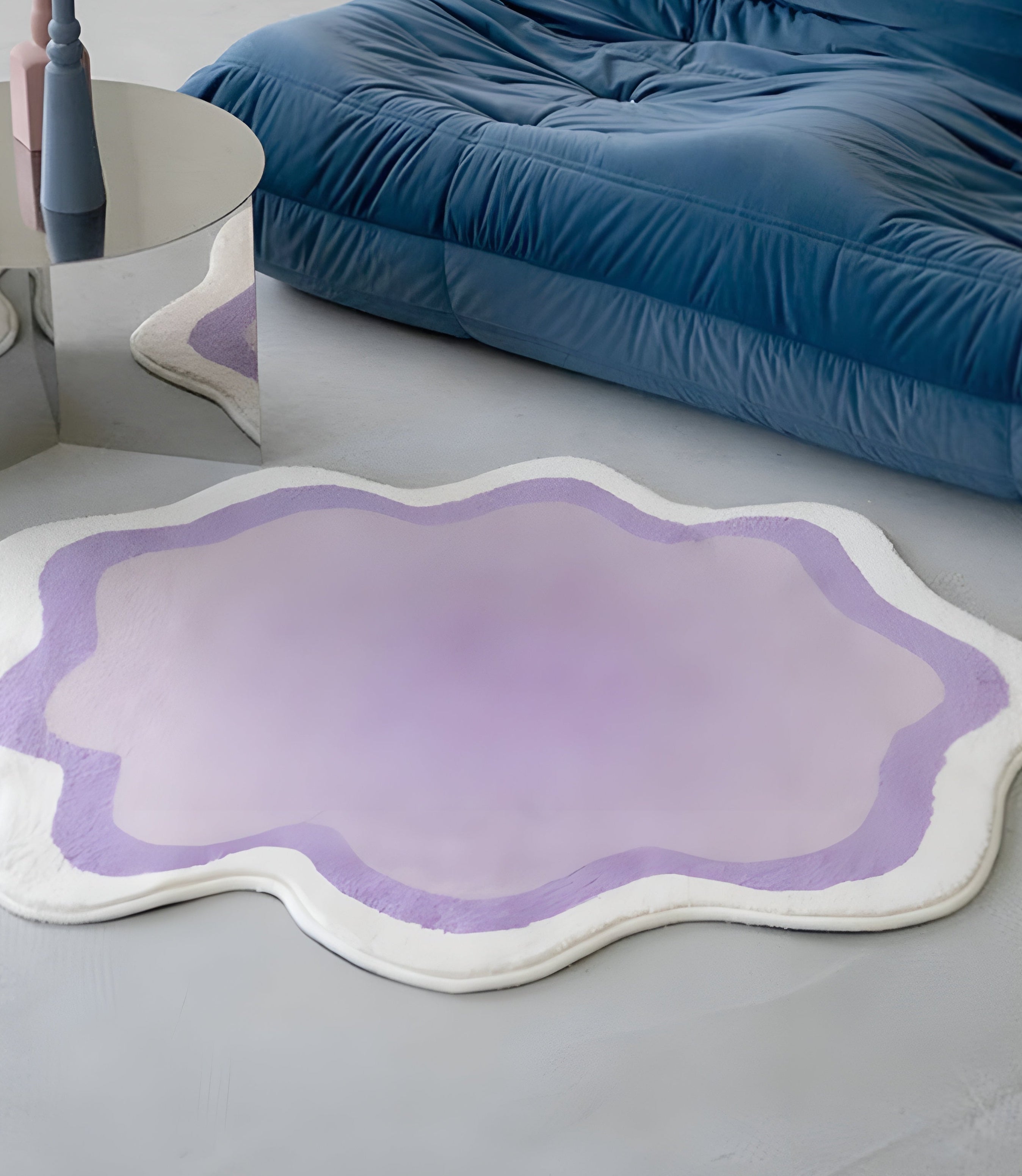 Pastel Cloud Indoor Area Rug - Modern Minimalist