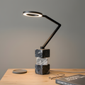 Modern Marble and Black LED Desk Lamp