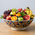 Geometric Pattern Decorative Fruit Bowl