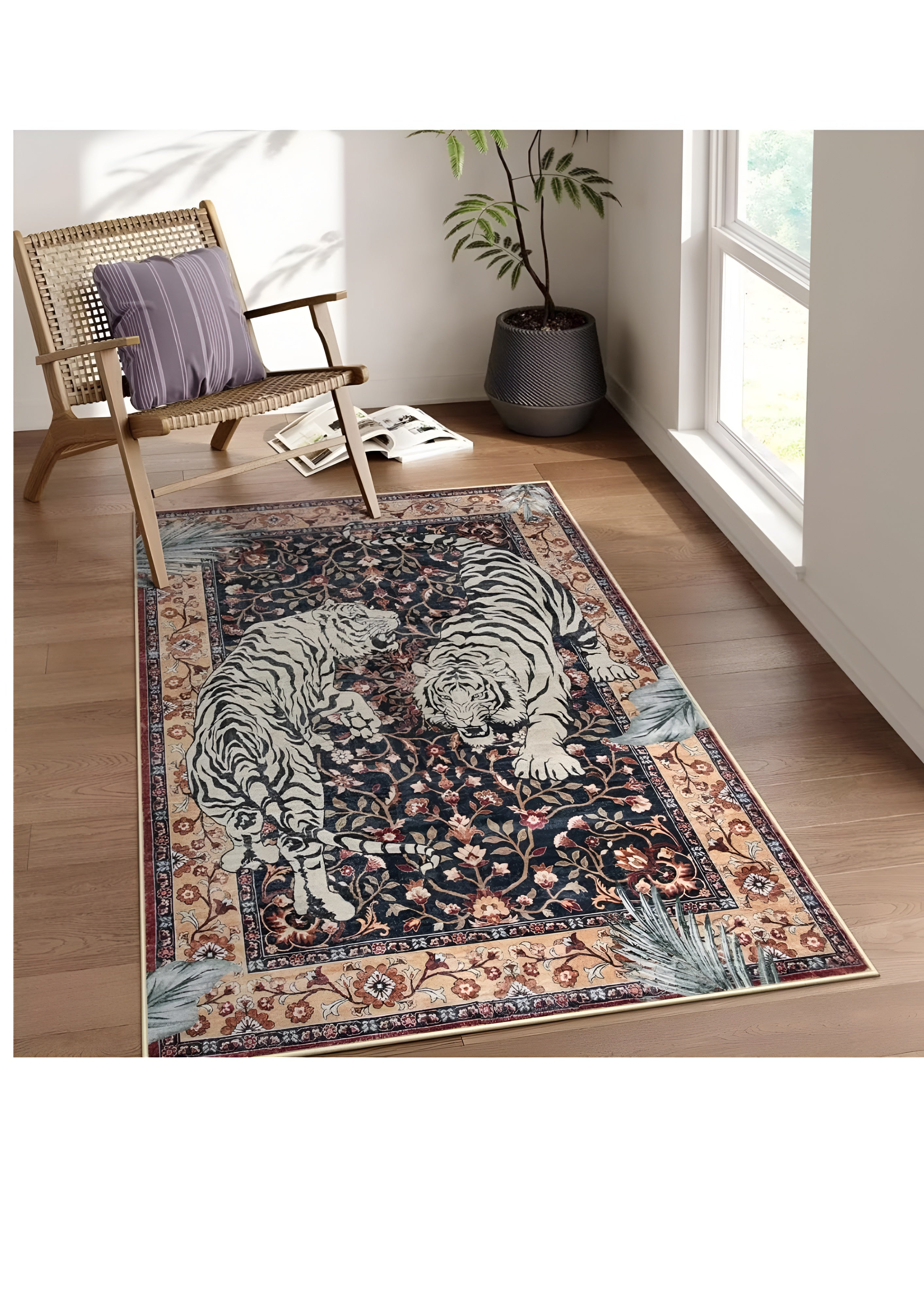 Tiger Tapestry Carpet Rug Anti-Slip