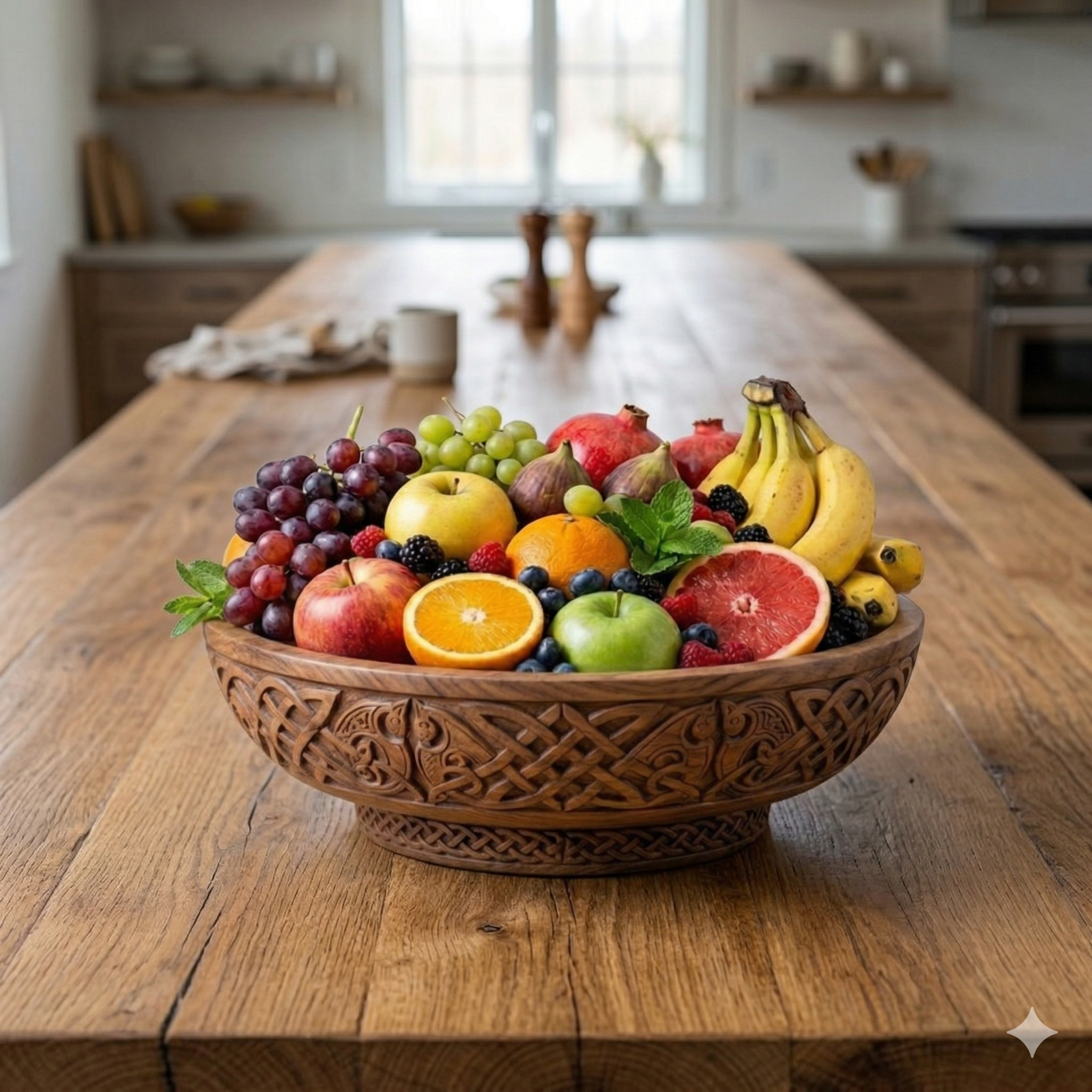 Celtic-Inspired Decorative Fruit Bowl