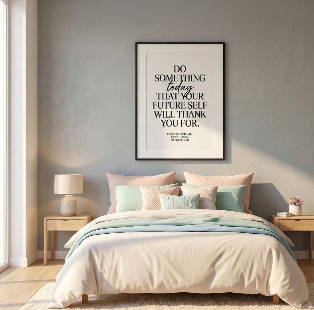 Black Frame Quote Print - DO SOMETHING TODAY