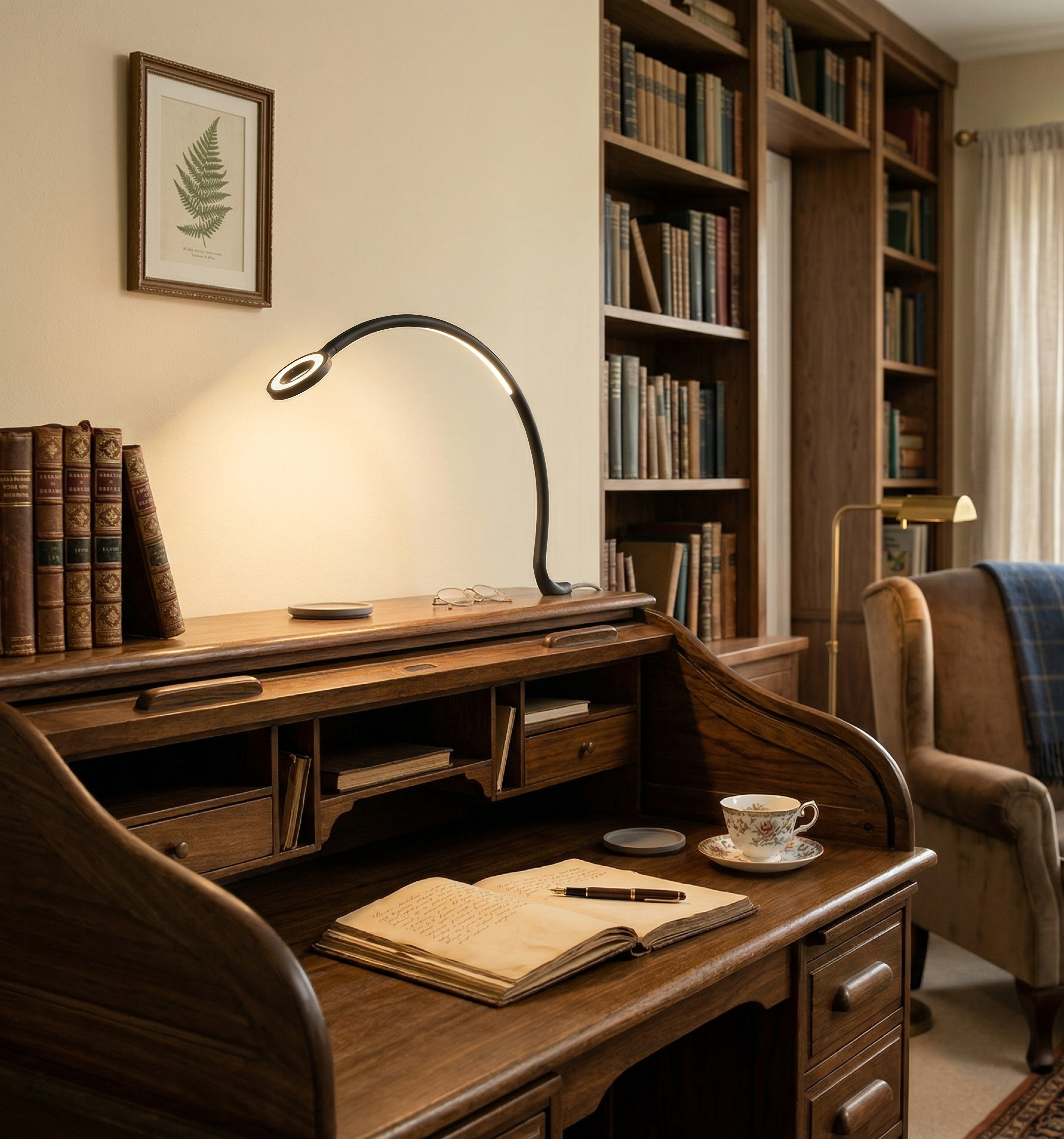Sleek Arc LED Desk Lamp - Modern Minimalist Lighting