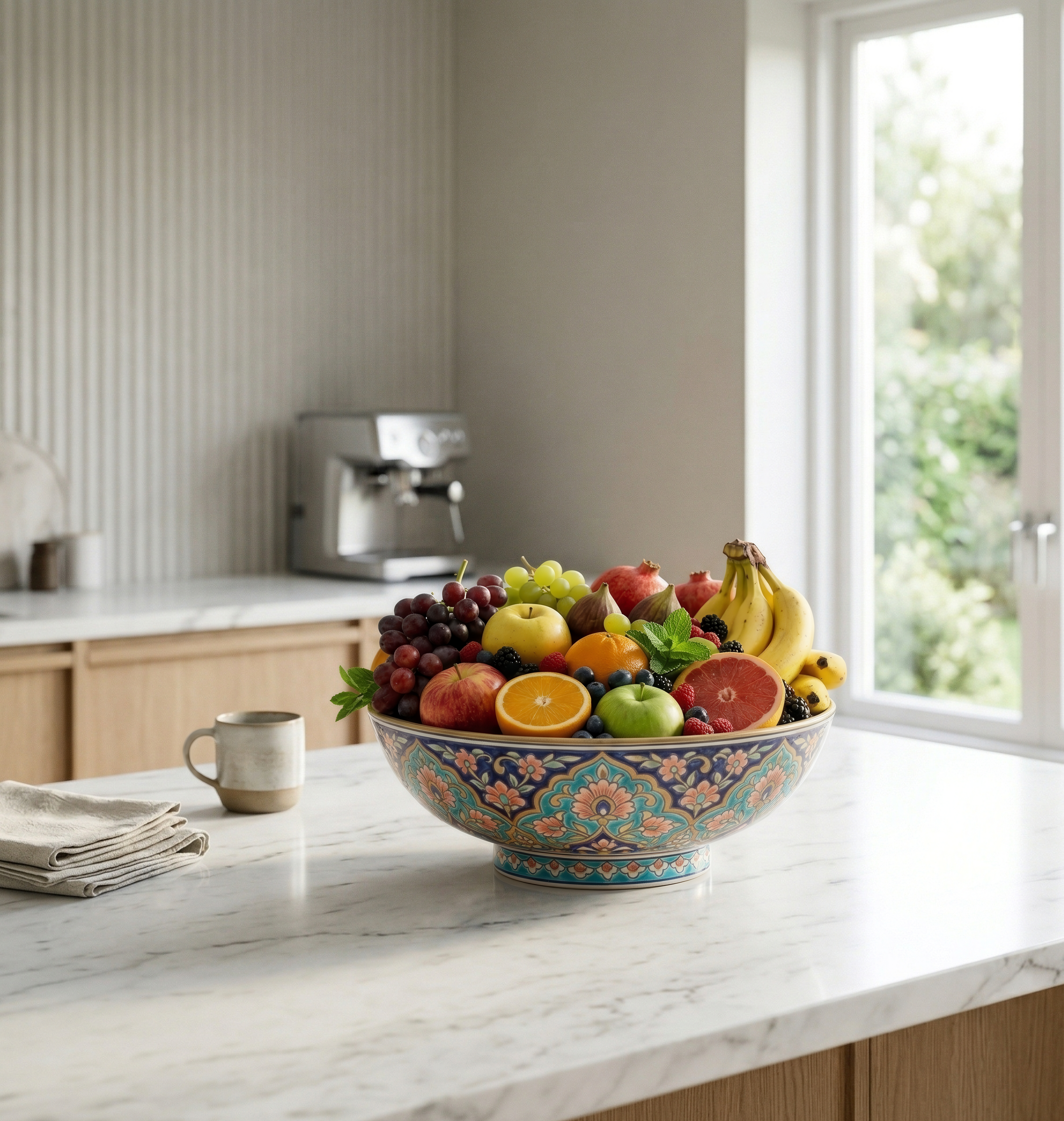 Exquisite Floral Decorative Fruit Bowl